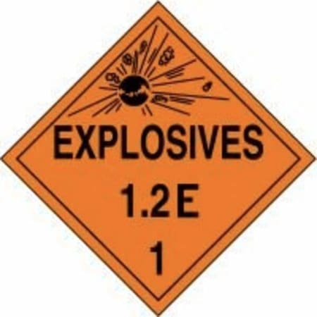 Accuform DOT PLACARD HAZARD CLASS 1  MPL113CT100 MPL113CT100